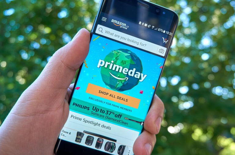 Prime Day logo on mobile phone