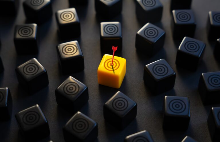 Amazon DSP targeting concept with multiple audience targets and one selected target