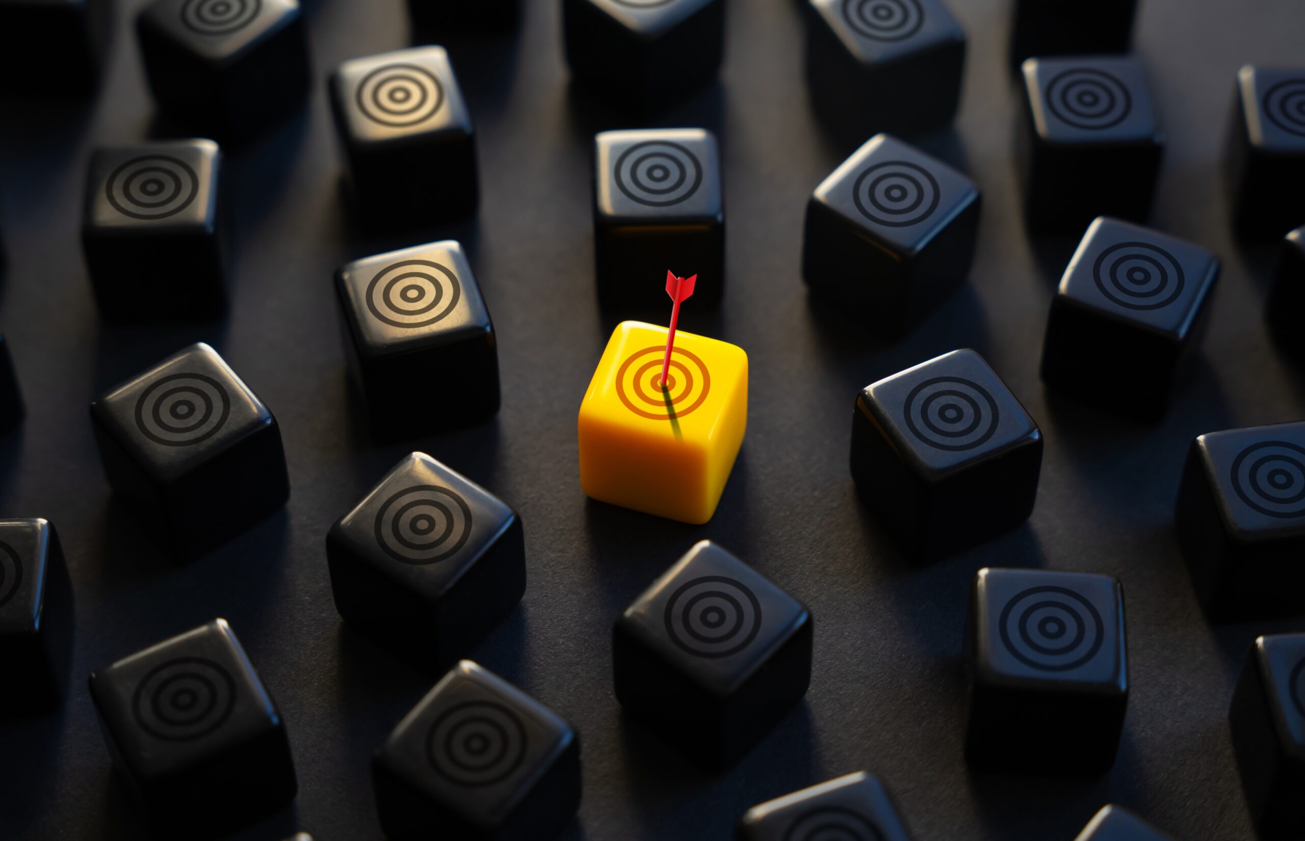 Amazon DSP targeting concept with multiple audience targets and one selected target